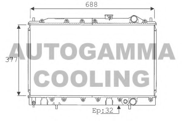 AUTOGAMMA 101433 Радиатор охлаждения двигателя для MITSUBISHI
