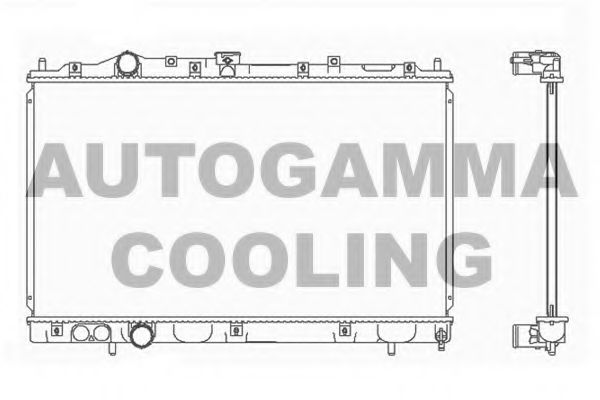 AUTOGAMMA 101452 Радиатор охлаждения двигателя для MITSUBISHI