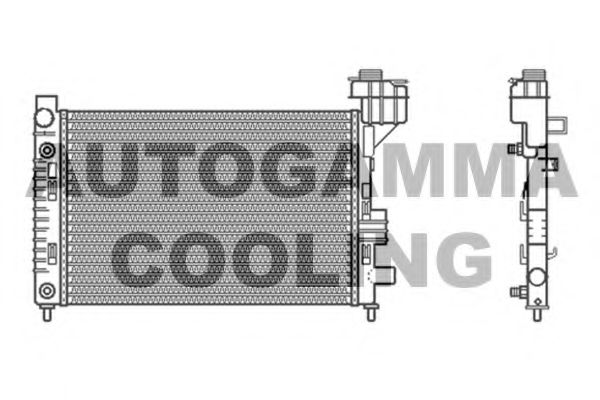 AUTOGAMMA 102000 Радиатор охлаждения двигателя AUTOGAMMA для MERCEDES-BENZ