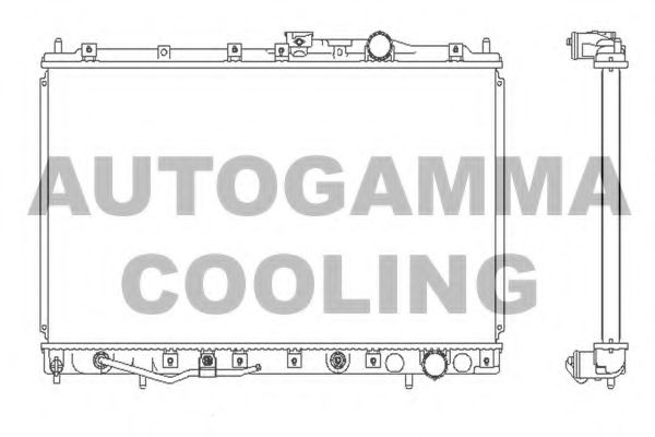 AUTOGAMMA 102175 Радиатор охлаждения двигателя для MITSUBISHI