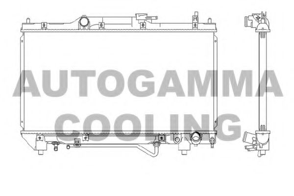 AUTOGAMMA 102351 Радиатор охлаждения двигателя AUTOGAMMA для TOYOTA