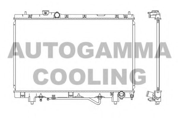 AUTOGAMMA 102372 Радиатор охлаждения двигателя AUTOGAMMA для TOYOTA