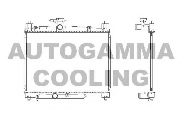 AUTOGAMMA 102378 Радиатор охлаждения двигателя AUTOGAMMA для TOYOTA