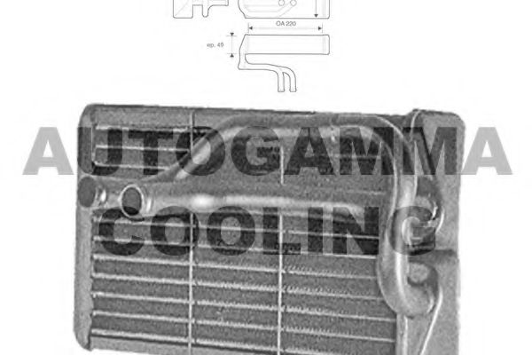 AUTOGAMMA 102466 Радиатор печки для ROVER