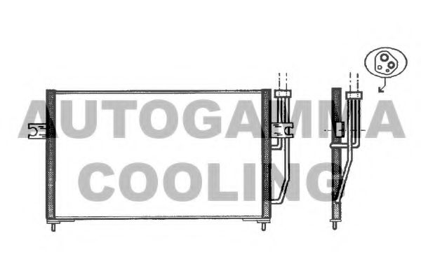 AUTOGAMMA 102566 Радиатор кондиционера для VOLVO V40