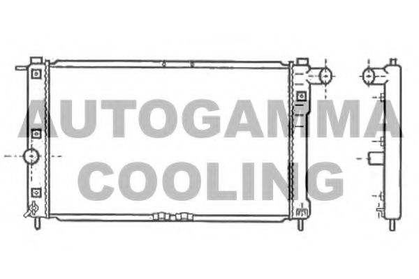 AUTOGAMMA 102581 Радиатор охлаждения двигателя AUTOGAMMA для CHEVROLET