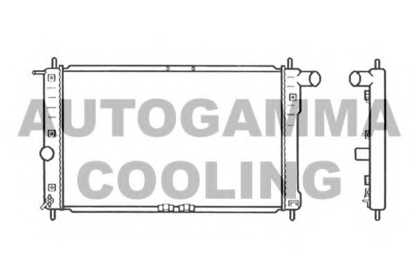 AUTOGAMMA 102587 Радиатор охлаждения двигателя для DAEWOO