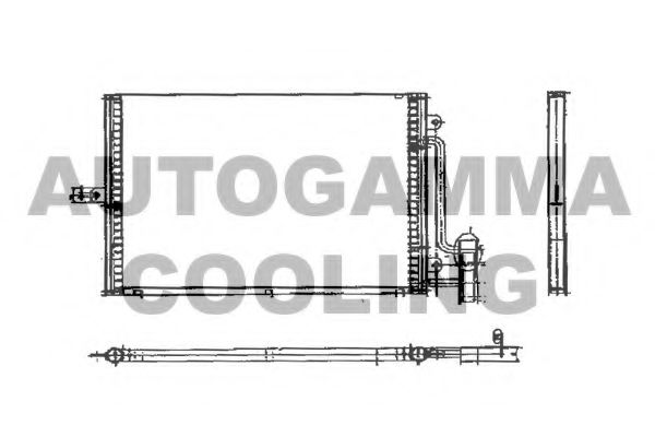 AUTOGAMMA 102755 Радиатор кондиционера для PORSCHE