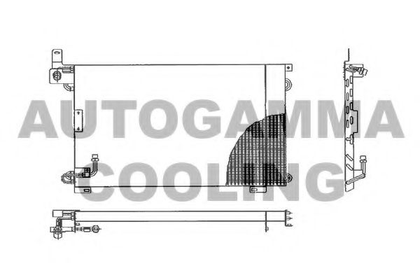 AUTOGAMMA 102756 Радиатор кондиционера для PORSCHE