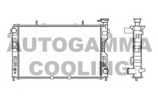 AUTOGAMMA 102862 Радиатор охлаждения двигателя для CHRYSLER