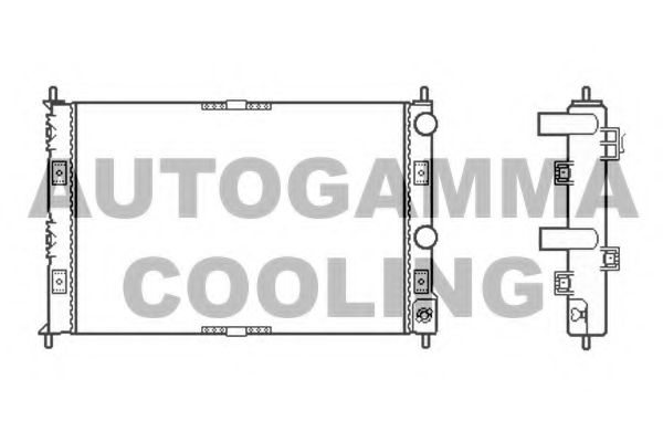 AUTOGAMMA 102863 Радиатор охлаждения двигателя AUTOGAMMA для CHRYSLER