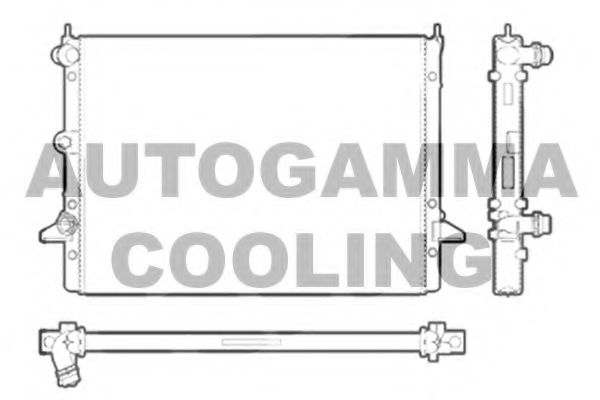 AUTOGAMMA 102952 Радиатор охлаждения двигателя AUTOGAMMA для FORD