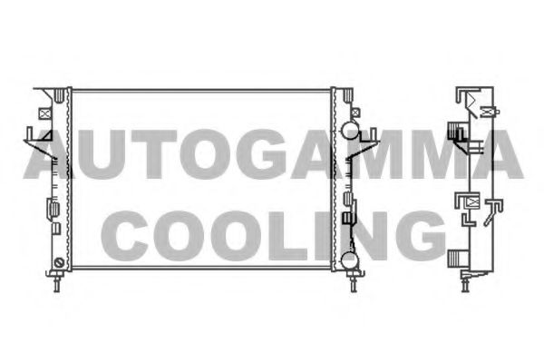 AUTOGAMMA 103031 Радиатор охлаждения двигателя для RENAULT VEL SATIS