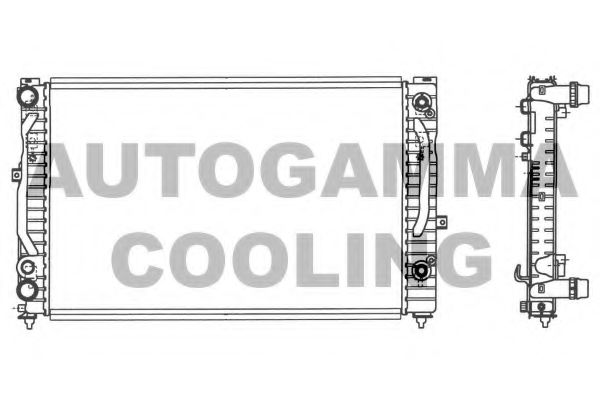 AUTOGAMMA 103067 Радиатор охлаждения двигателя AUTOGAMMA для SKODA