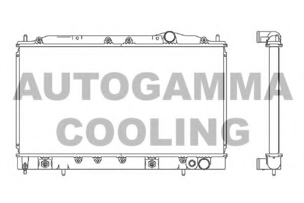 AUTOGAMMA 103163 Радиатор охлаждения двигателя для MITSUBISHI