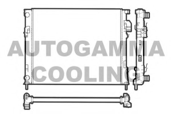 AUTOGAMMA 103195 Радиатор охлаждения двигателя AUTOGAMMA для NISSAN
