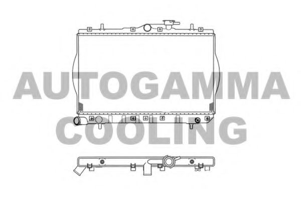 AUTOGAMMA 103212 Радиатор охлаждения двигателя AUTOGAMMA для HYUNDAI
