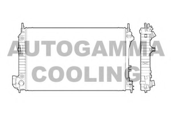 AUTOGAMMA 103238 Радиатор охлаждения двигателя AUTOGAMMA для SAAB