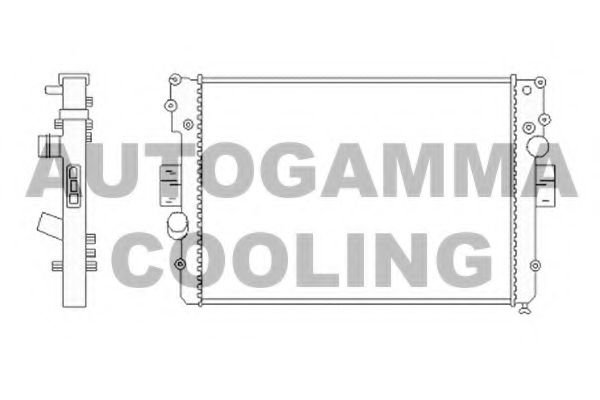 AUTOGAMMA 103332 Радиатор охлаждения двигателя AUTOGAMMA для IVECO