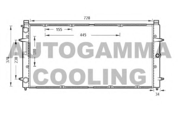 AUTOGAMMA 103376 Радиатор охлаждения двигателя для VOLKSWAGEN TRANSPORTER
