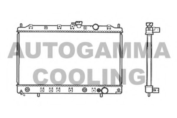 AUTOGAMMA 103495 Радиатор охлаждения двигателя для MITSUBISHI