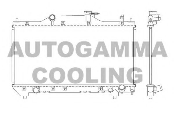 AUTOGAMMA 103534 Радиатор охлаждения двигателя AUTOGAMMA для TOYOTA