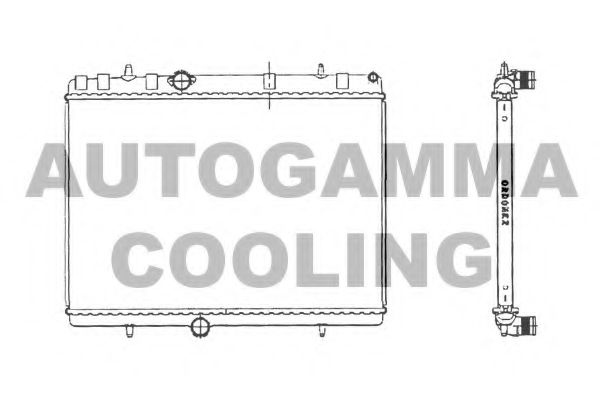 AUTOGAMMA 103638 Радиатор охлаждения двигателя для PEUGEOT 407