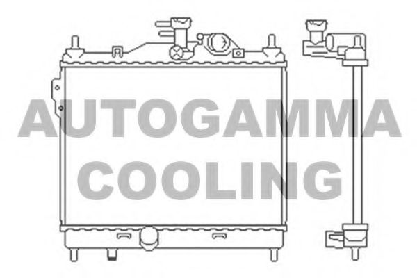 AUTOGAMMA 103668 Радиатор охлаждения двигателя для HYUNDAI GETZ