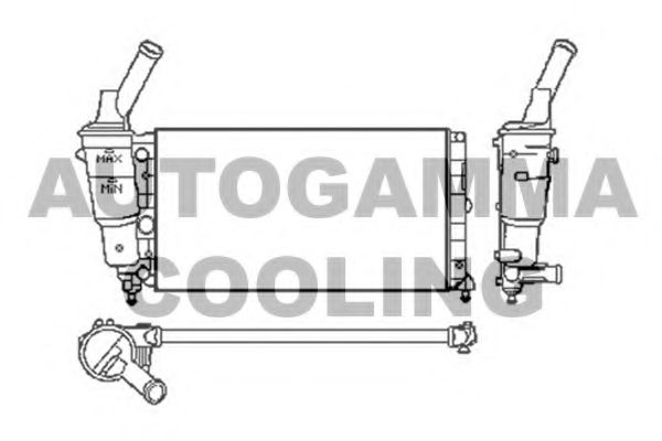 AUTOGAMMA 103750 Радиатор охлаждения двигателя для LANCIA Y