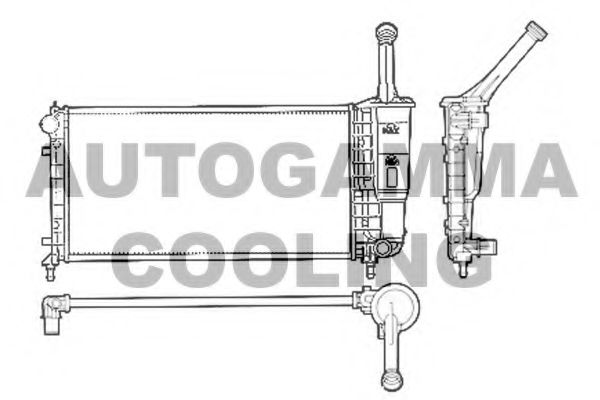 AUTOGAMMA 103757 Радиатор охлаждения двигателя для FIAT IDEA