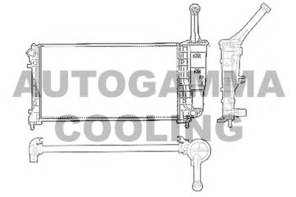 AUTOGAMMA 103758 Радиатор охлаждения двигателя для FIAT IDEA