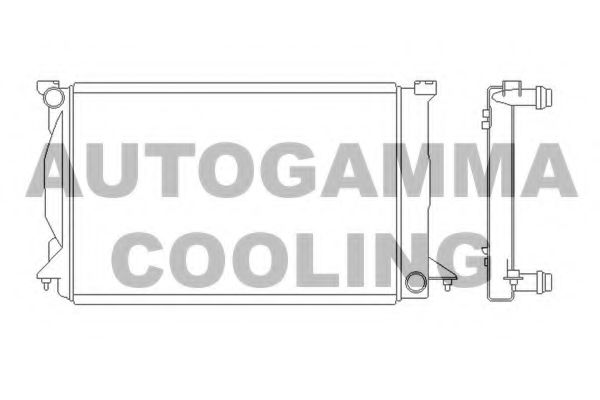 AUTOGAMMA 103777 Радиатор охлаждения двигателя AUTOGAMMA для AUDI