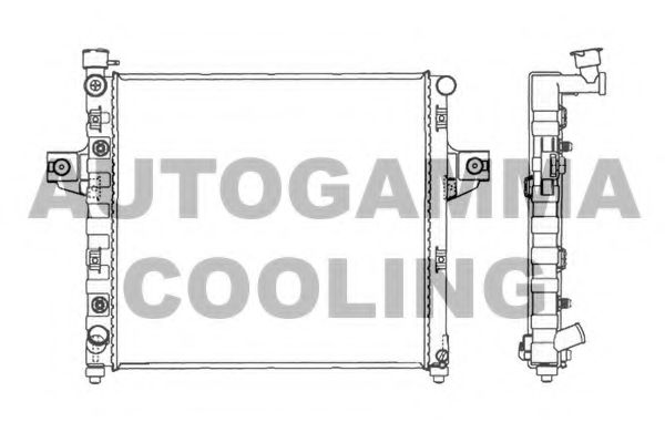 AUTOGAMMA 103807 Радиатор охлаждения двигателя для JEEP