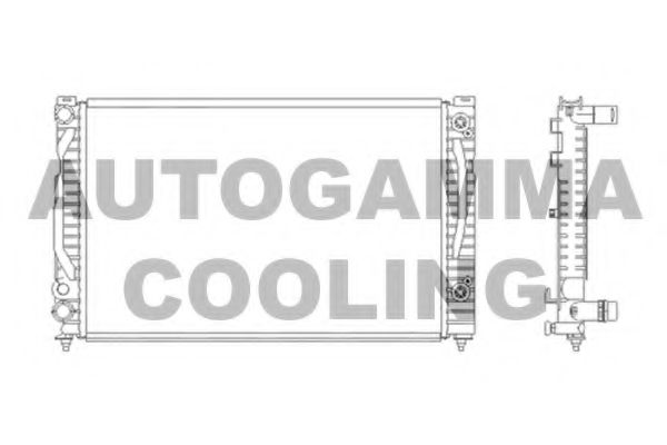 AUTOGAMMA 103864 Радиатор охлаждения двигателя AUTOGAMMA для AUDI