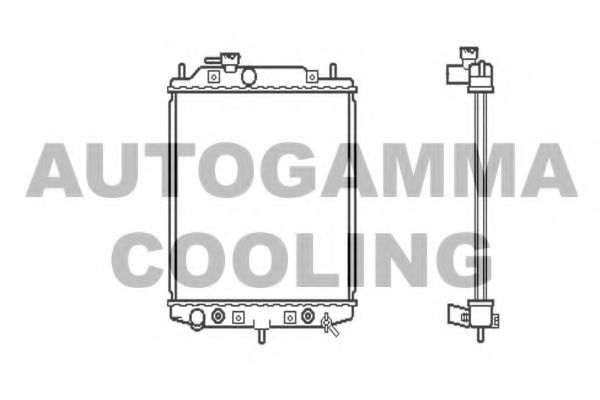 AUTOGAMMA 103910 Радиатор охлаждения двигателя для DAIHATSU MIRA