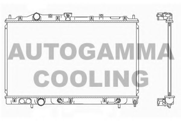 AUTOGAMMA 103958 Радиатор охлаждения двигателя для MITSUBISHI