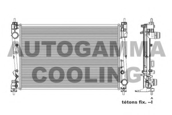 AUTOGAMMA 103987 Радиатор охлаждения двигателя AUTOGAMMA для ABARTH