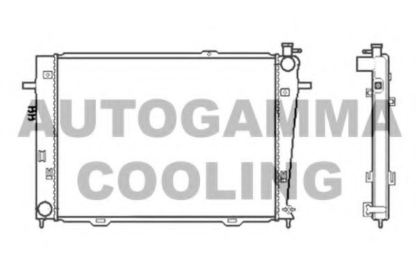 AUTOGAMMA 104010 Радиатор охлаждения двигателя AUTOGAMMA для KIA