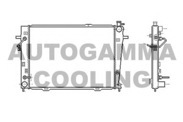 AUTOGAMMA 104011 Радиатор охлаждения двигателя AUTOGAMMA для HYUNDAI