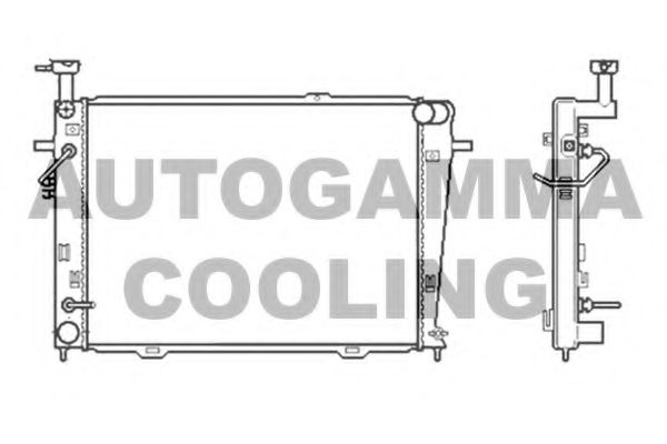 AUTOGAMMA 104012 Радиатор охлаждения двигателя AUTOGAMMA для HYUNDAI