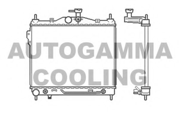 AUTOGAMMA 104076 Радиатор охлаждения двигателя AUTOGAMMA для HYUNDAI