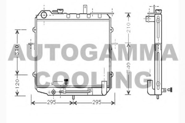 AUTOGAMMA 104278 Радиатор охлаждения двигателя AUTOGAMMA для KIA
