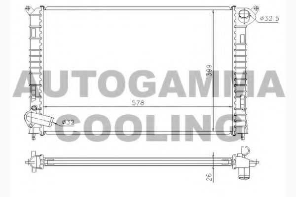 AUTOGAMMA 104289 Радиатор охлаждения двигателя для MINI