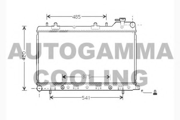AUTOGAMMA 104309 Радиатор охлаждения двигателя для SUBARU