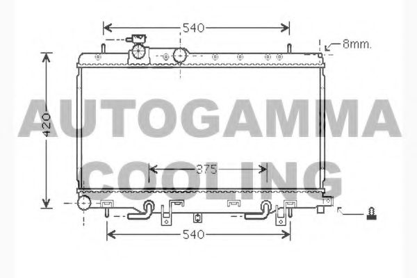 AUTOGAMMA 104315 Радиатор охлаждения двигателя для SUBARU