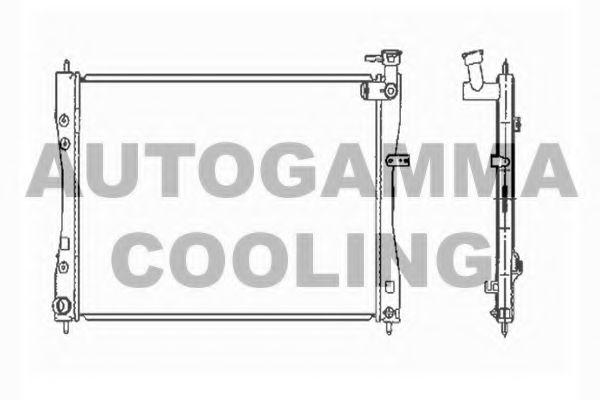 AUTOGAMMA 104418 Радиатор охлаждения двигателя AUTOGAMMA для SMART
