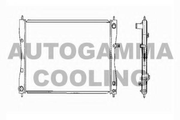 AUTOGAMMA 104419 Радиатор охлаждения двигателя AUTOGAMMA для SMART