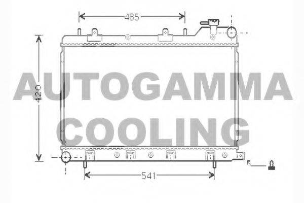 AUTOGAMMA 104434 Радиатор охлаждения двигателя для SUBARU