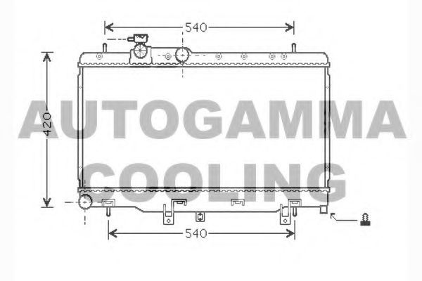 AUTOGAMMA 104475 Радиатор охлаждения двигателя для SUBARU LEGACY