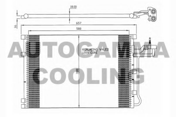 AUTOGAMMA 104477 Радиатор кондиционера для VOLVO C30